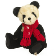 Panda Bear in Christmas Scarf
