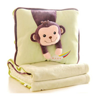 抱枕被子靠垫三合一卡通猴