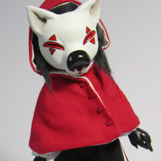 Red masked hood